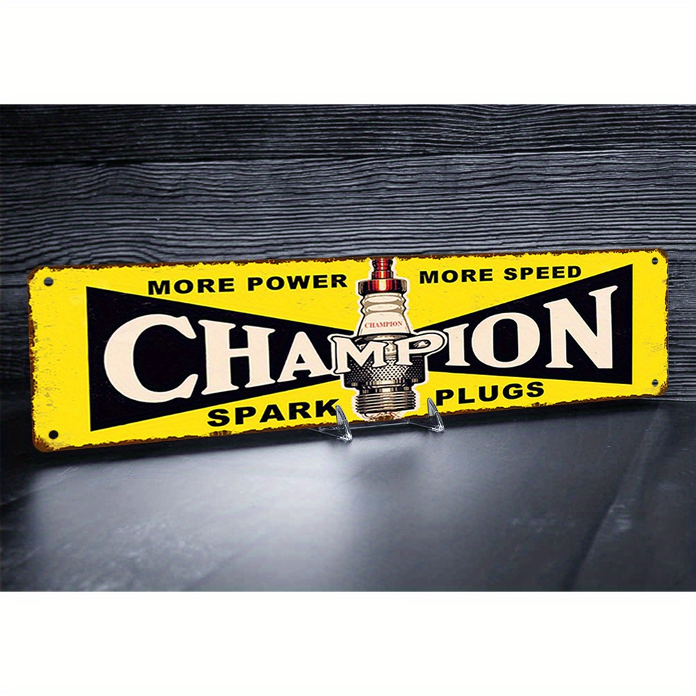 Victor Racket Jetspeed - Placa de Metal Vintage Champion Spark